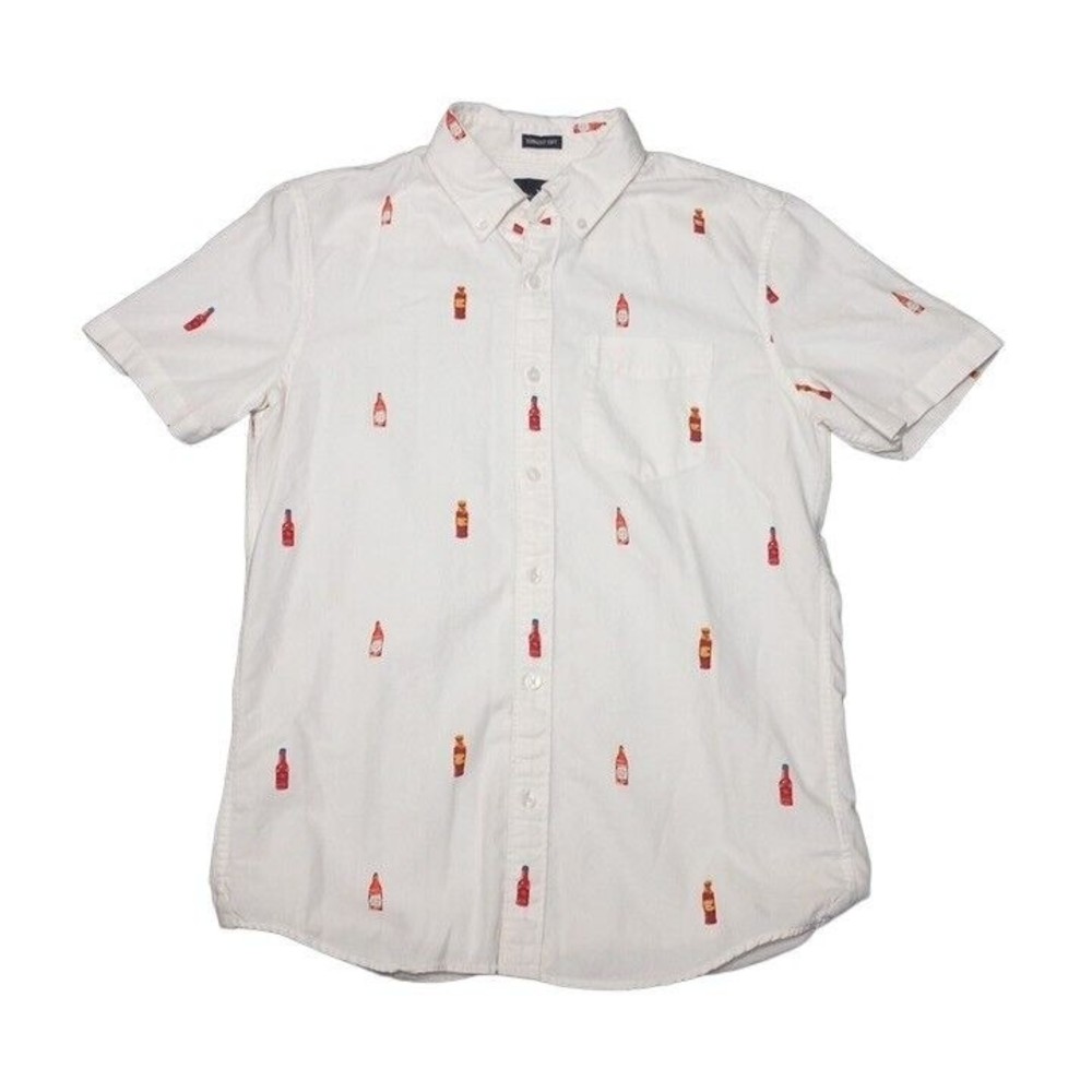 American Eagle Outfitters Men's Small Shirt White Hot Sauce Button Up
